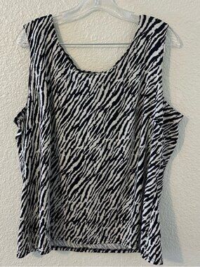 Plus Size Vintage Zebra Print Animal Print Women’s Tank Top